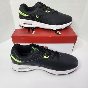 Fenlern Golfing Cleats Black w/Green & White Mens 11W NIB Golfcore